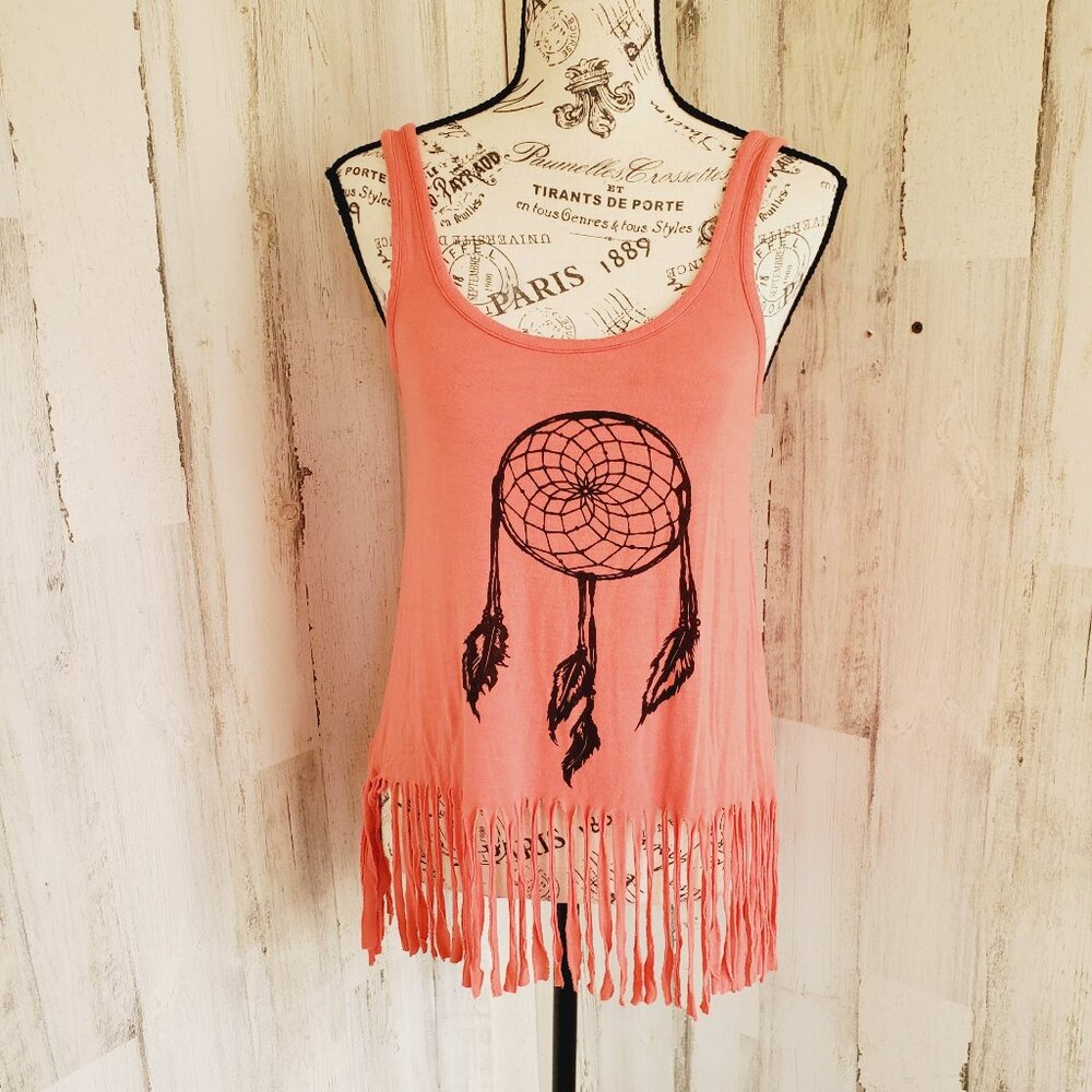 LOVEBYRD DREAM CATCHER FRINGE TANK TOP